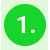 A green circular icon with the number "1." in white, symbolizing top-tier chiropractic care.