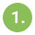 A green circular icon with the number "1." in white, symbolizing top-tier chiropractic care.